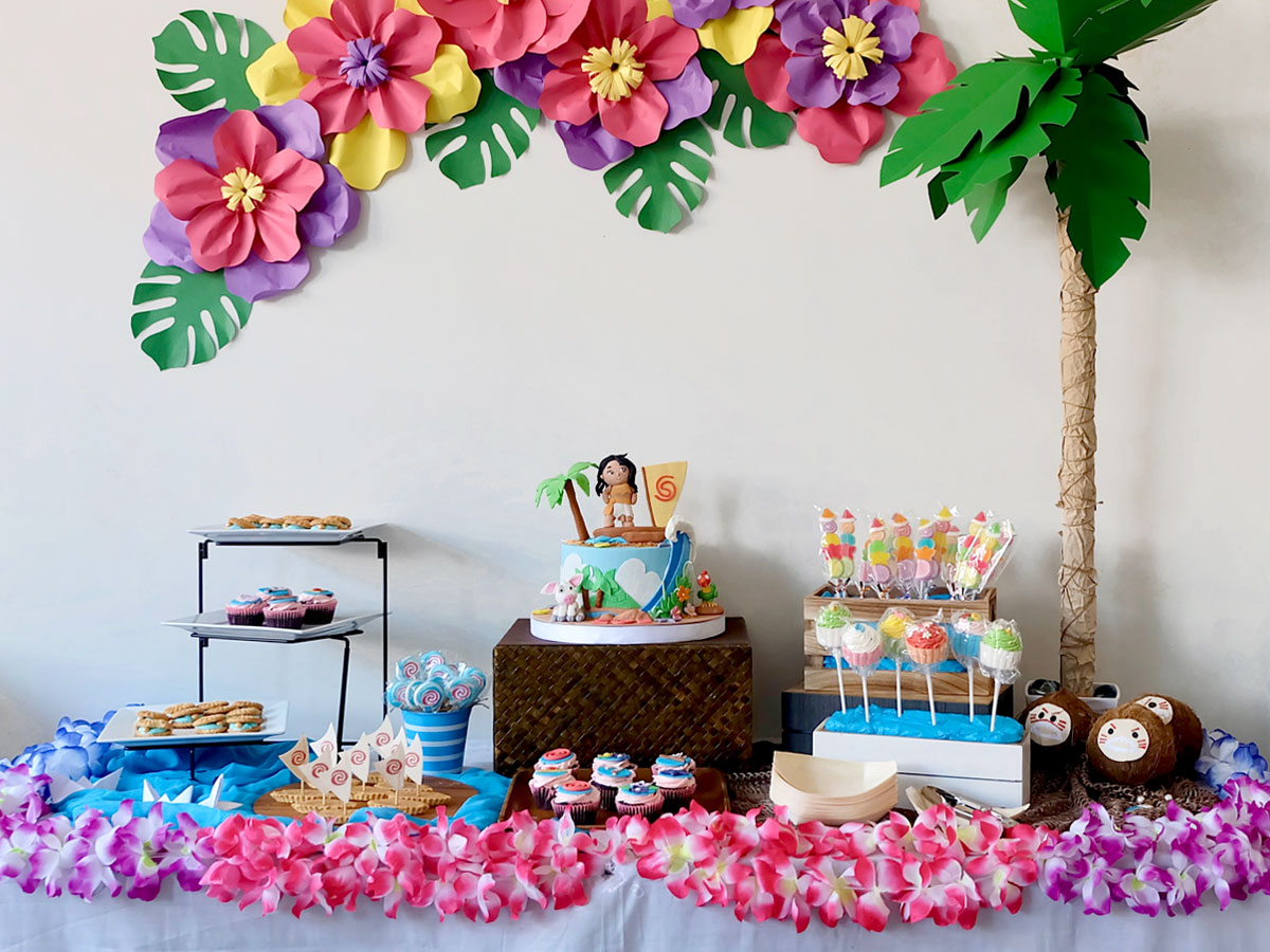 Moana Party Ideas Dessert Buffet