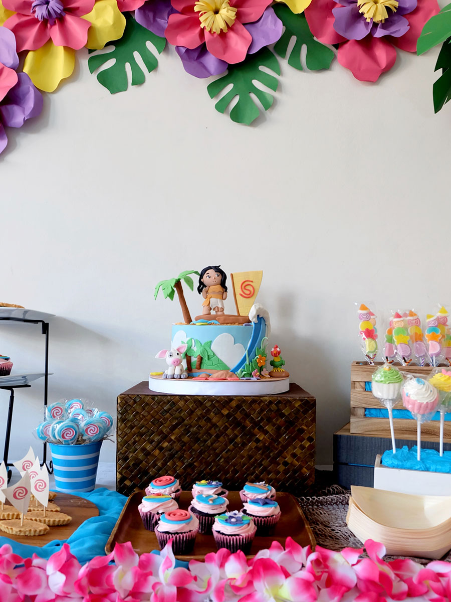 Moana Party Ideas: Moana Cake and Dessert Buffet Moana Party Ideas: Moana Cake and Dessert Buffet