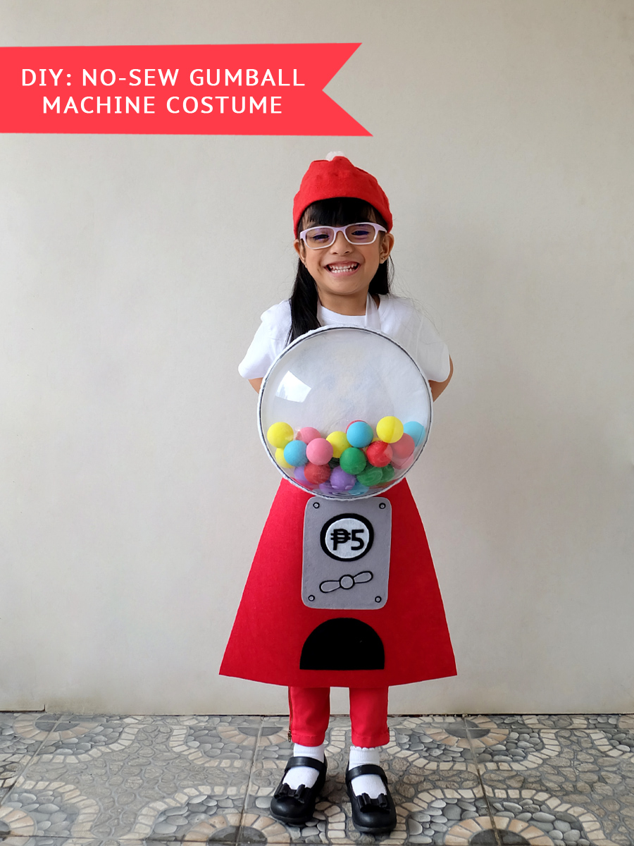 DIY No-Sew Gumball Machine Costume Tutorial DIY No-Sew Gumball Machine Costume Tutorial