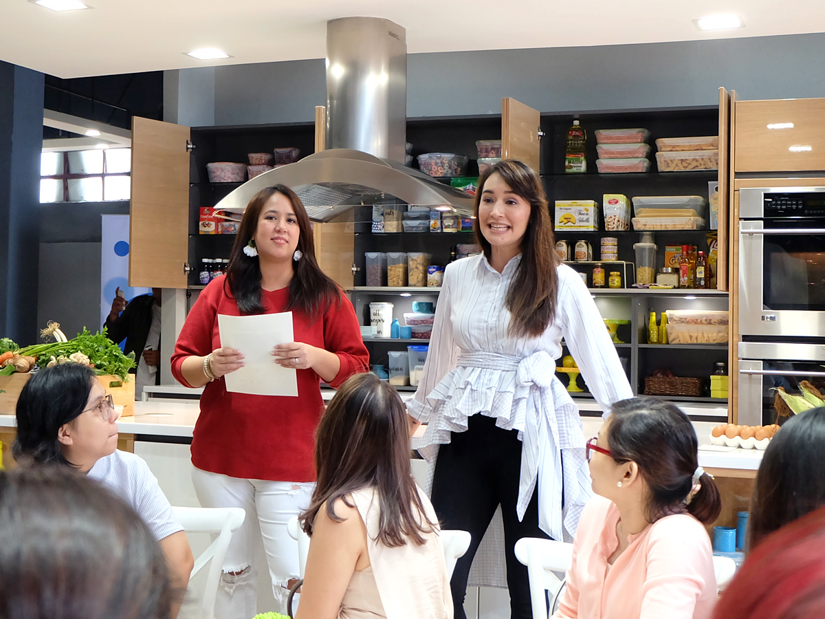 Sab and Mish of Mothers Who Brunch, sharing tips on how to organize our pantry Sab and Mish of Mothers Who Brunch, sharing tips on how to organize our pantry