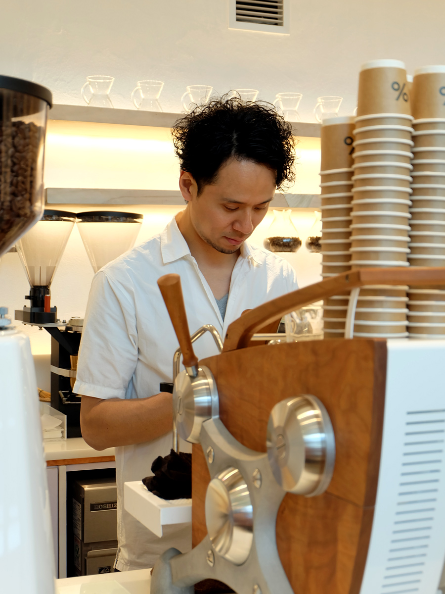 Junichi Yamaguchi at % Arabica Manila Grand Opening