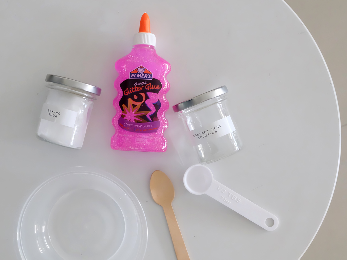 Mess-Free Glitter Slime with only 3 Ingredients