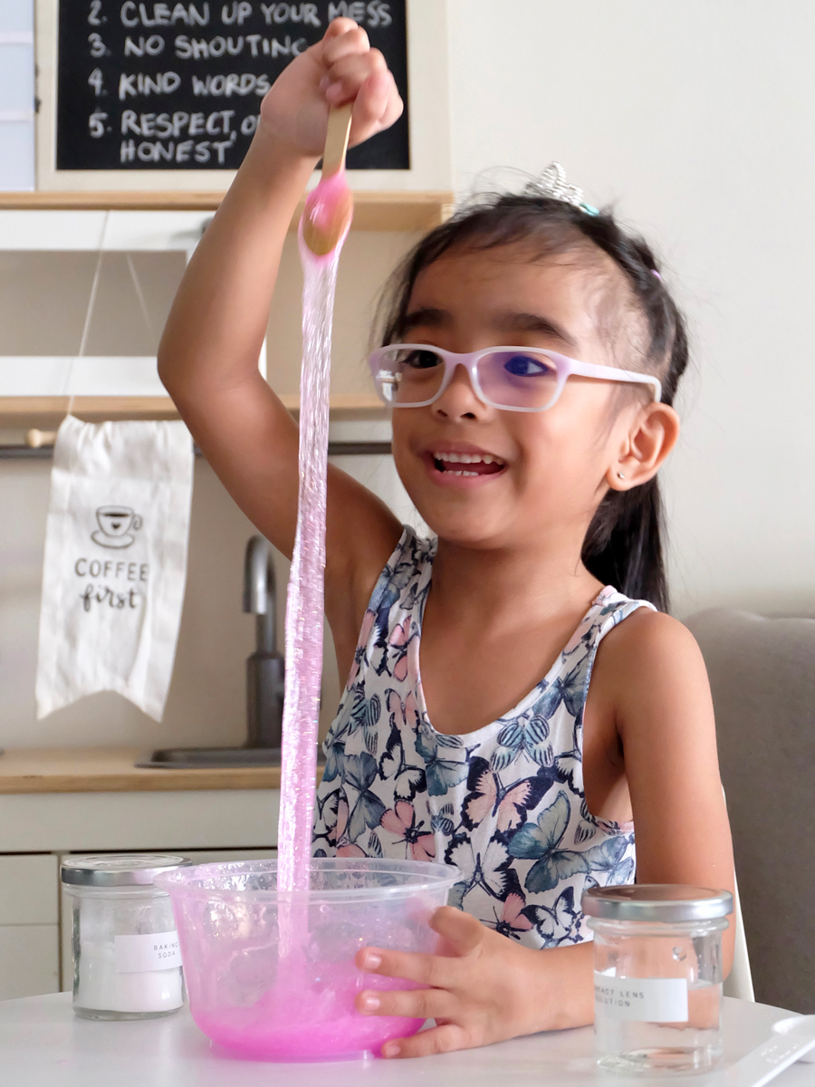 Mess-Free Glitter Slime with only 3 Ingredients