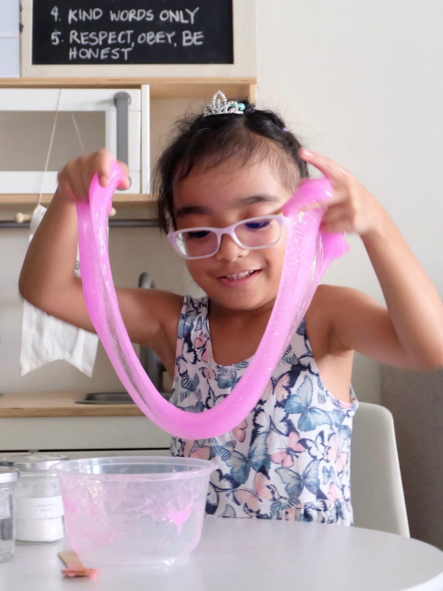Mess-Free Glitter Slime with only 3 Ingredients
