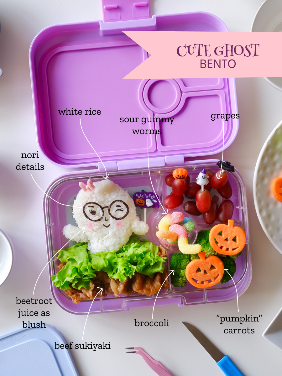 Cute Ghost Bento by A Crafted Lifestyle