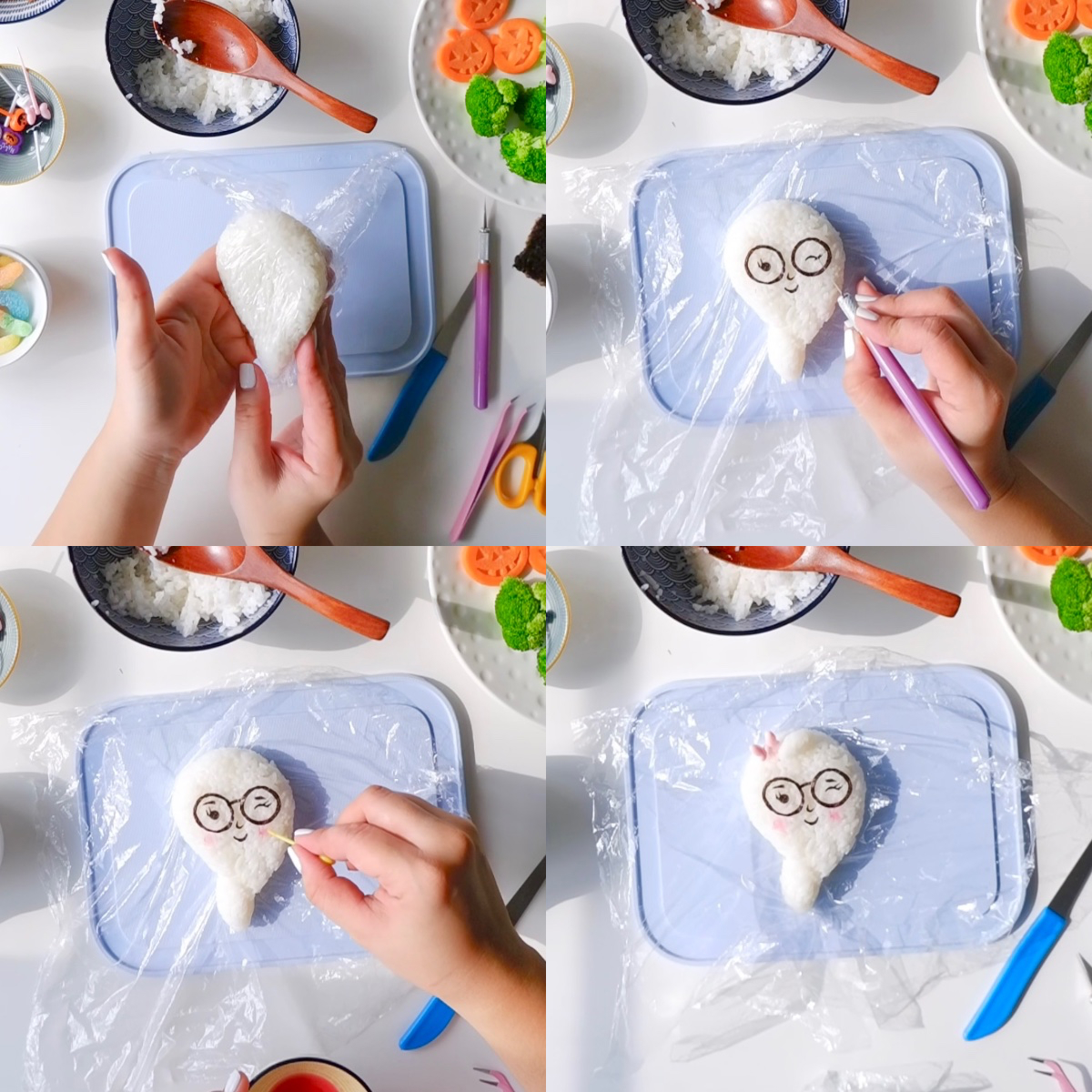 Cute Ghost Bento by A Crafted Lifestyle